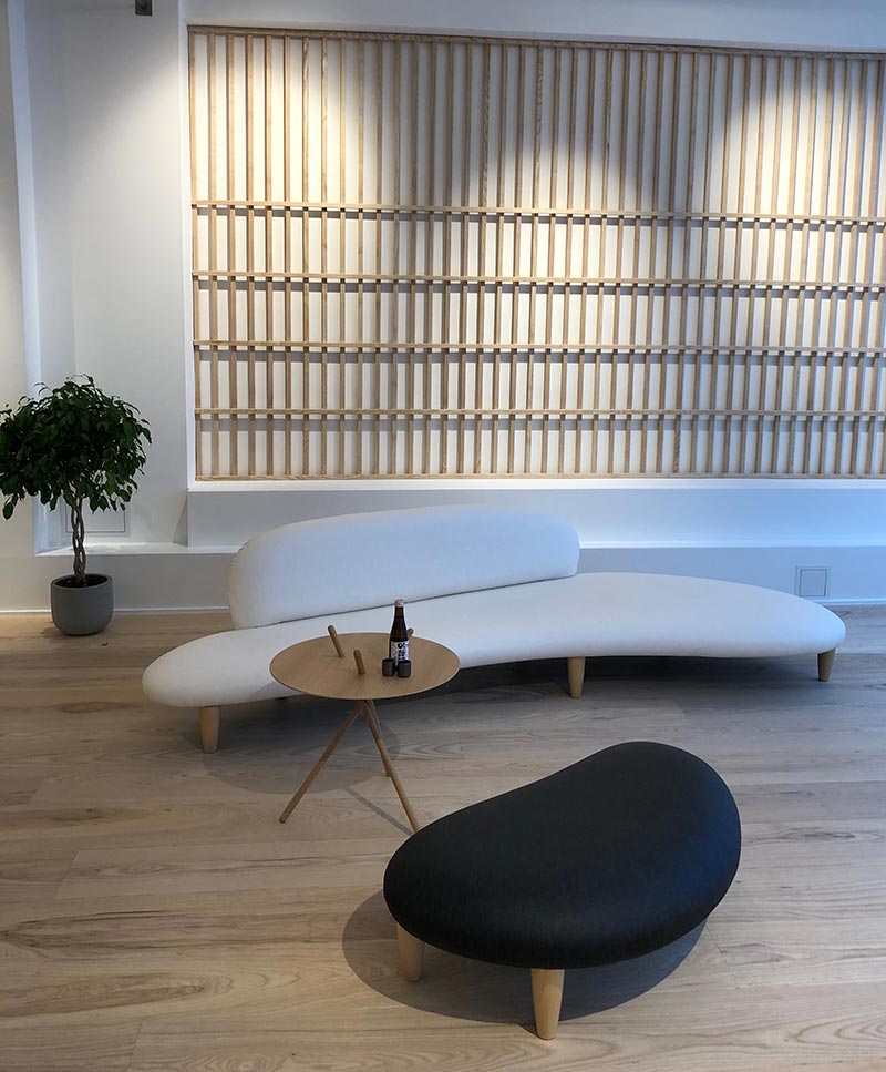 Living space with wood as design elements